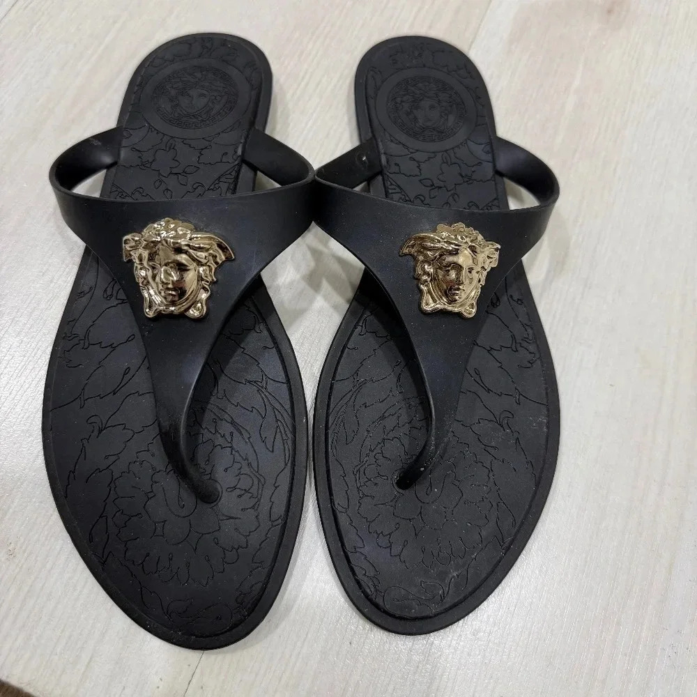 AUTHENTIC NEVER WORN Versace Sandals (listing price is firm- no offers)